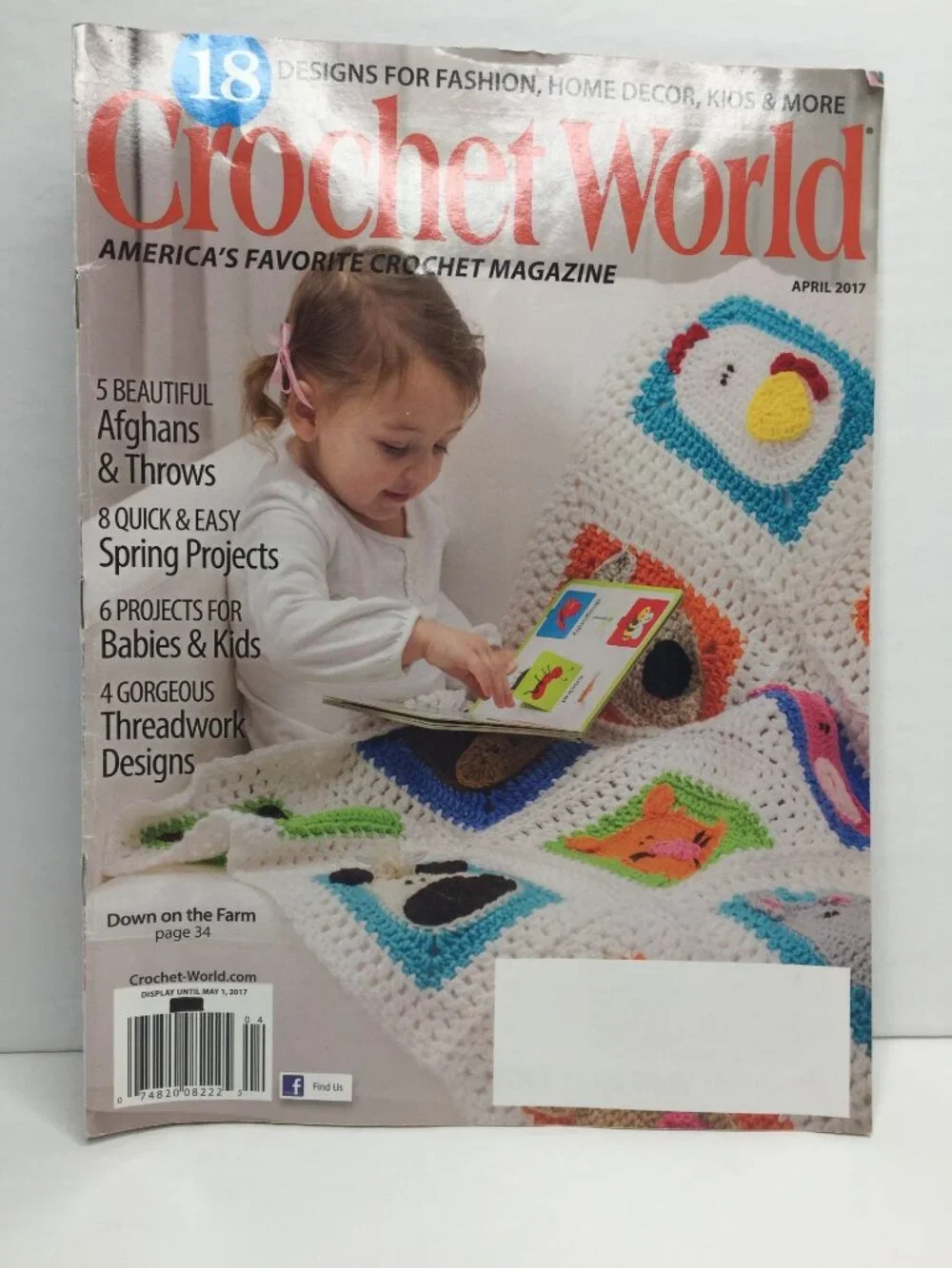 Crochet World April 2017 Magazine 18 Designs Projects Patterns